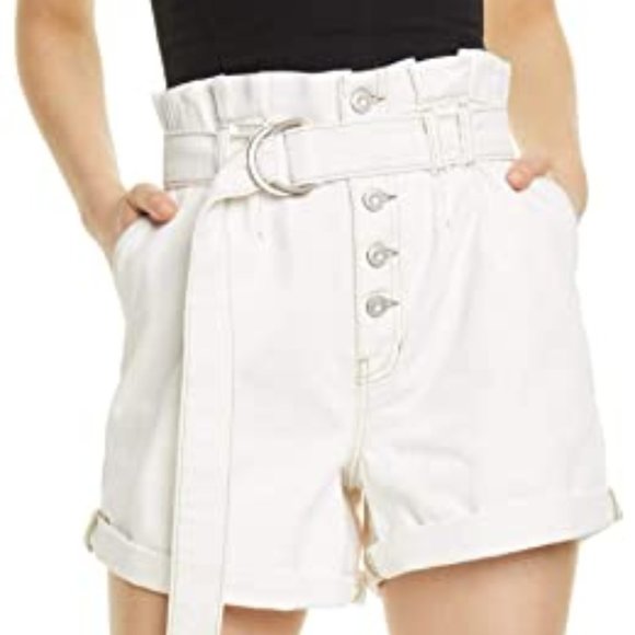 Free People | Cindy Utility Button-Fly Shorts | High-Waisted | Size 6 - Picture 2 of 5